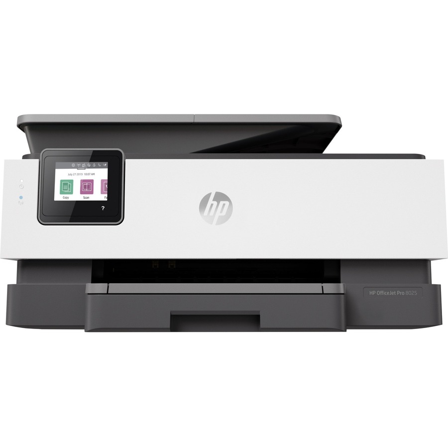 HP Officejet Pro 8025 Inkjet Multifunction Printer-Color-Copier/Fax/Scanner-4800x1200 dpi Print-Automatic Duplex Print-20000 Pages-225 sheets Input-Color Flatbed Scanner-1200 dpi Optical Scan-Color Fax-Wireless LAN-Apple AirPrint-Mopria-HP ePrint