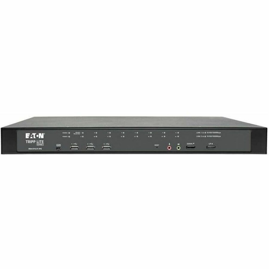 Tripp Lite by Eaton NetDirector 16-Port Cat5 KVM over IP Switch - Virtual Media 1 Remote + 1 Local User 1U Rack-Mount TAA