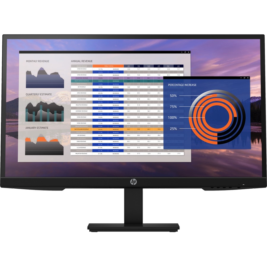 HP P27h G4 27" Class Full HD LCD Monitor - 16:9 - Black