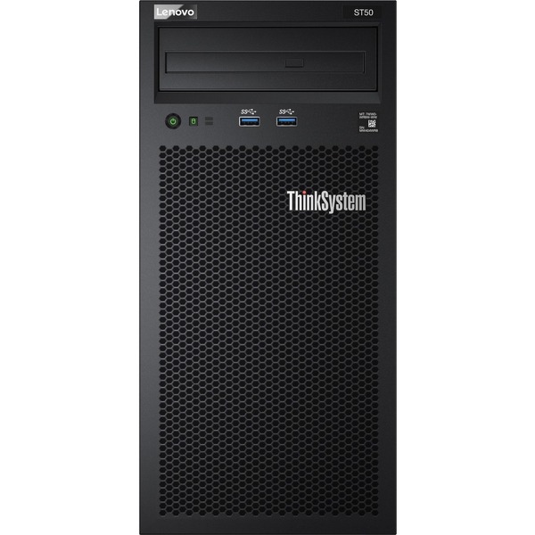 Lenovo ThinkSystem ST50 Xeon E-2224G 4-Core 3.5GHz, 8GB Tower Server - 3x Int Drive Bays / Open Bay (7Y48A02MNA) - no HDD