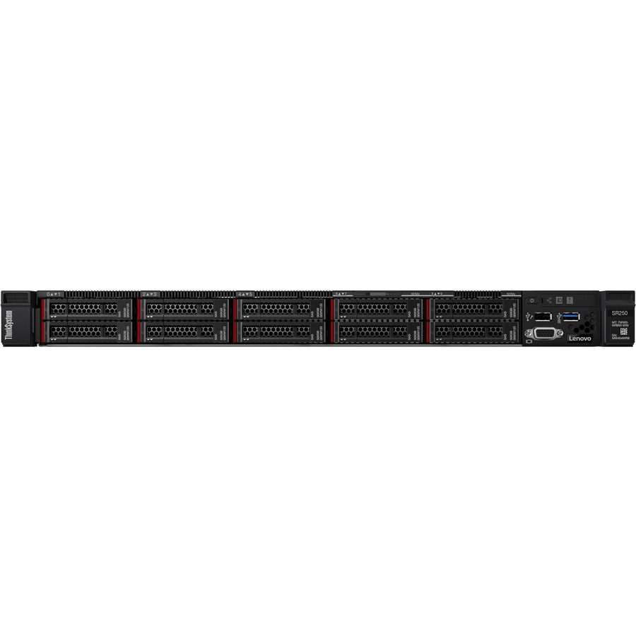 Lenovo ThinkSystem SR250 7Y51A050NA 1U Rack Server - 1 x Intel Xeon E-2288G 3.70 GHz - 8 GB RAM - Serial ATA/600 Controller