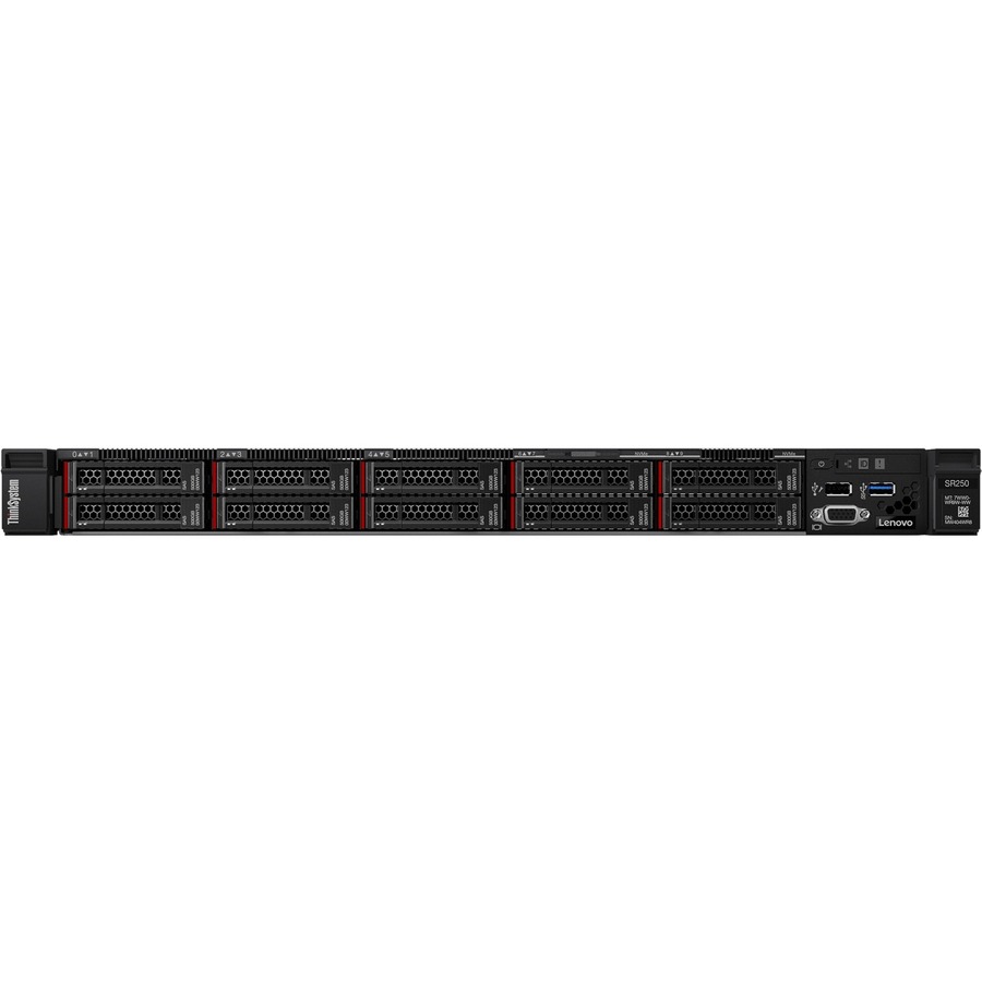 Lenovo ThinkSystem SR250 7Y51A04RNA 1U Rack Server - 1 x Intel Xeon E-2236 3.40 GHz - 8 GB RAM - Serial ATA/600 Controller