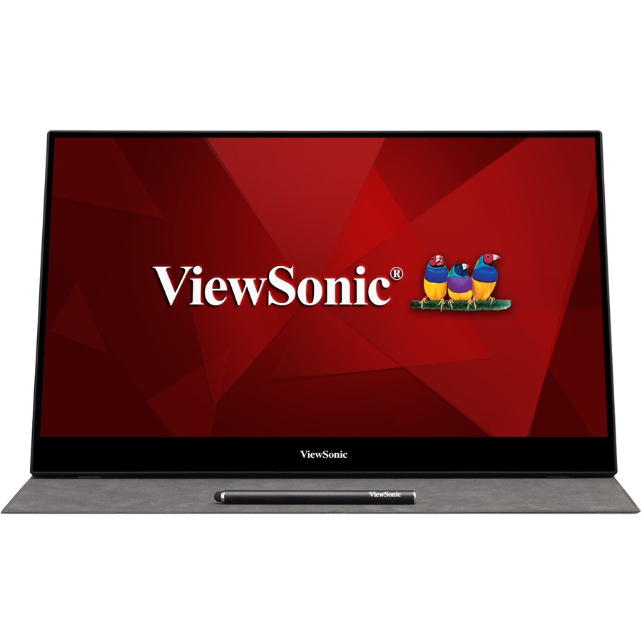 ViewSonic 15.6 Inch 1080p Portable Monitor with IPS Touchscreen, 2 Way Powered 60W USB C, Eye Care, Dual Speakers, Built in Stand with Smart Cover (TD1655)