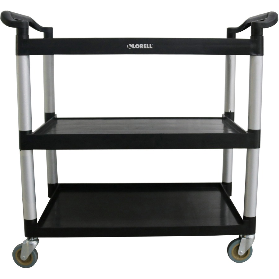 Rubbermaid Three-Shelf Service Cart - Platinum