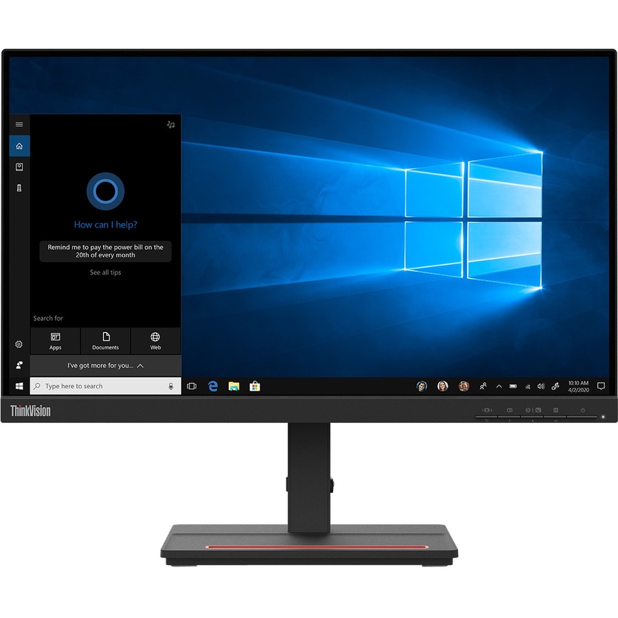 Lenovo ThinkVision S24e-20 24" Class Full HD LCD Monitor - 16:9 - Raven Black