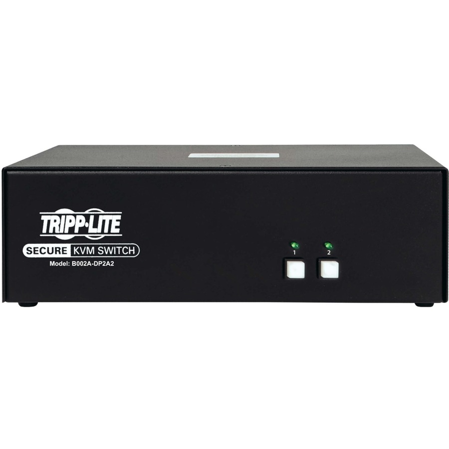 Tripp Lite by Eaton Secure KVM Switch 2-Port Dual-Monitor DisplayPort 4K NIAP PP3.0 Audio TAA