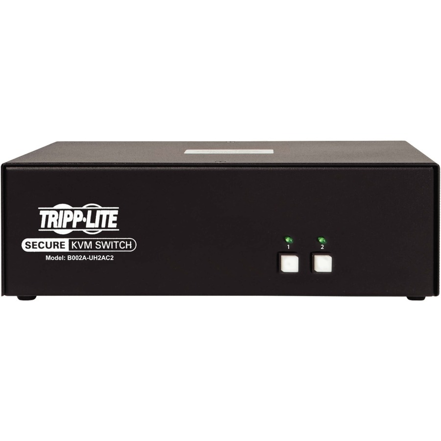 Tripp Lite by Eaton Secure KVM Switch 2-Port Dual-Monitor HDMI 4K NIAP PP3.0 Audio CAC TAA
