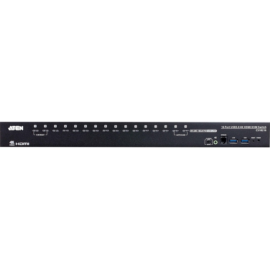 ATEN CS18216 16-Port USB 3.0 4K HDMI KVM Switch with Rack Mounting Kit