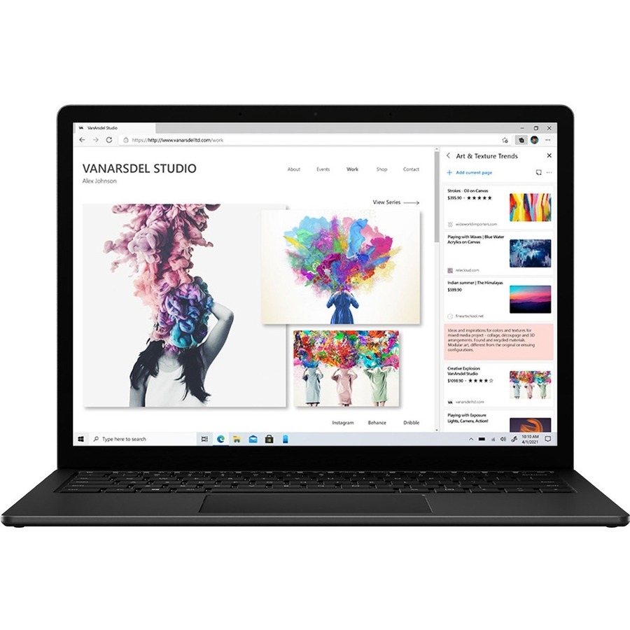Microsoft Surface Laptop 4 13.5" Touchscreen Notebook - 2256 x 1504 - Intel Core i7 11th Gen i7-1185G7 Quad-core (4 Core) - 32 GB Total RAM - 1 TB SSD - Matte Black