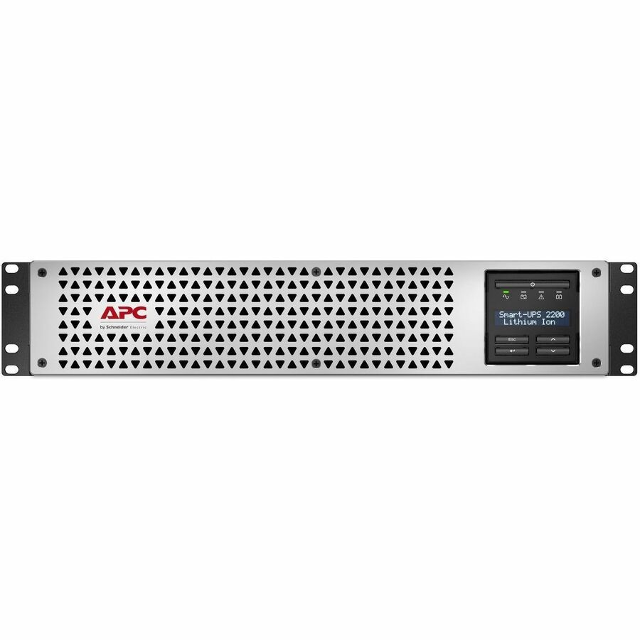 APC Smart-UPS, Line Interactive, 2200VA, Lithium-ion, Rackmount 2U, 120V, 2x NEMA 5-20R+6x NEMA 5-15R outlets, SmartConnect Port+Network Card, AVR