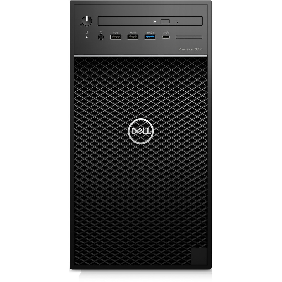 Dell Precision 3000 3650 Workstation - Intel Core i5 Hexa-core (6 Core) i5-10505 10th Gen 3.20 GHz - 16 GB DDR4 SDRAM RAM - 256 GB SSD - Tower - Black