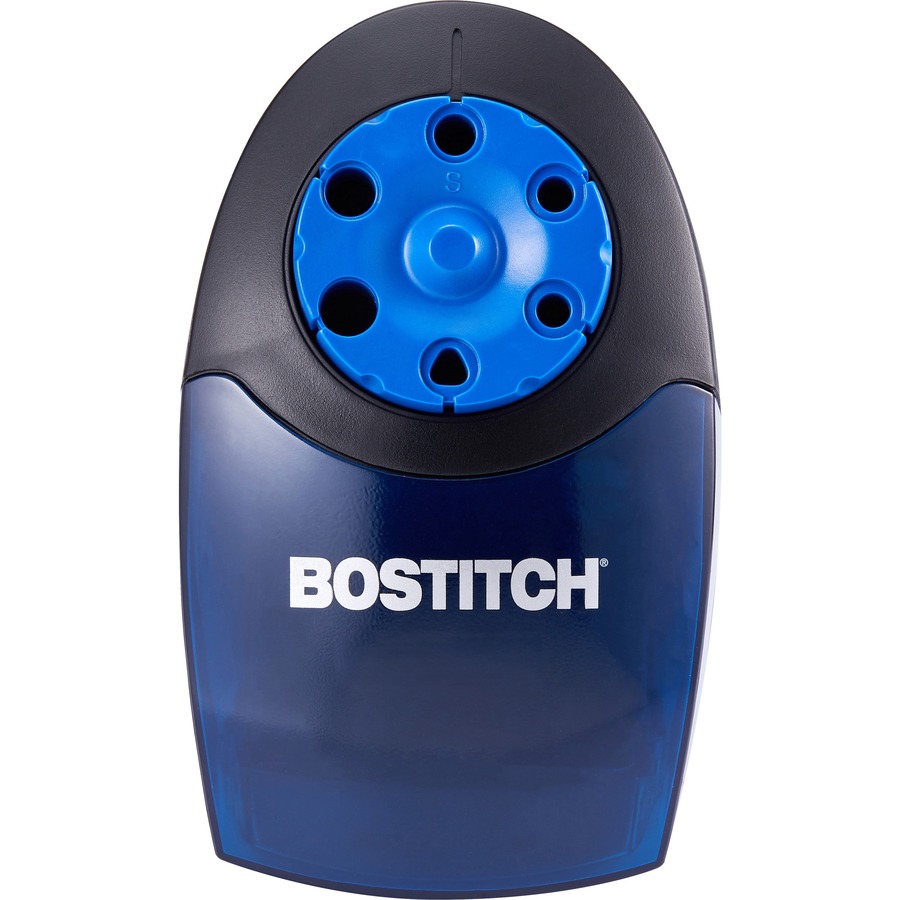 Bostitch QuietSharp? Antimicrobial Classroom Electric Pencil Sharpener - 6  Hole(s) - Helical - Blue - 1 Each - Filo CleanTech