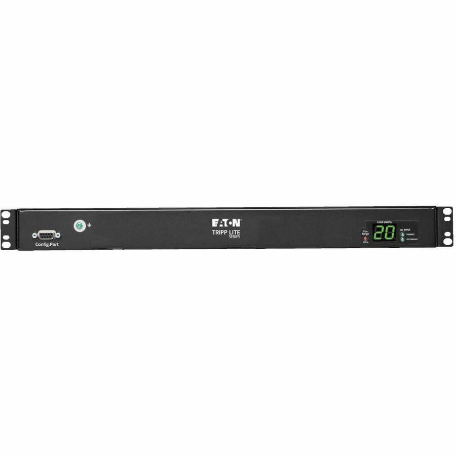 Tripp Lite by Eaton PDU 3.8kW 200-240V Single-Phase ATS/Local Metered PDU - 8 C13 and 2 C19 Outlets Dual C20 Inlets 12 ft. Cords 1U TAA