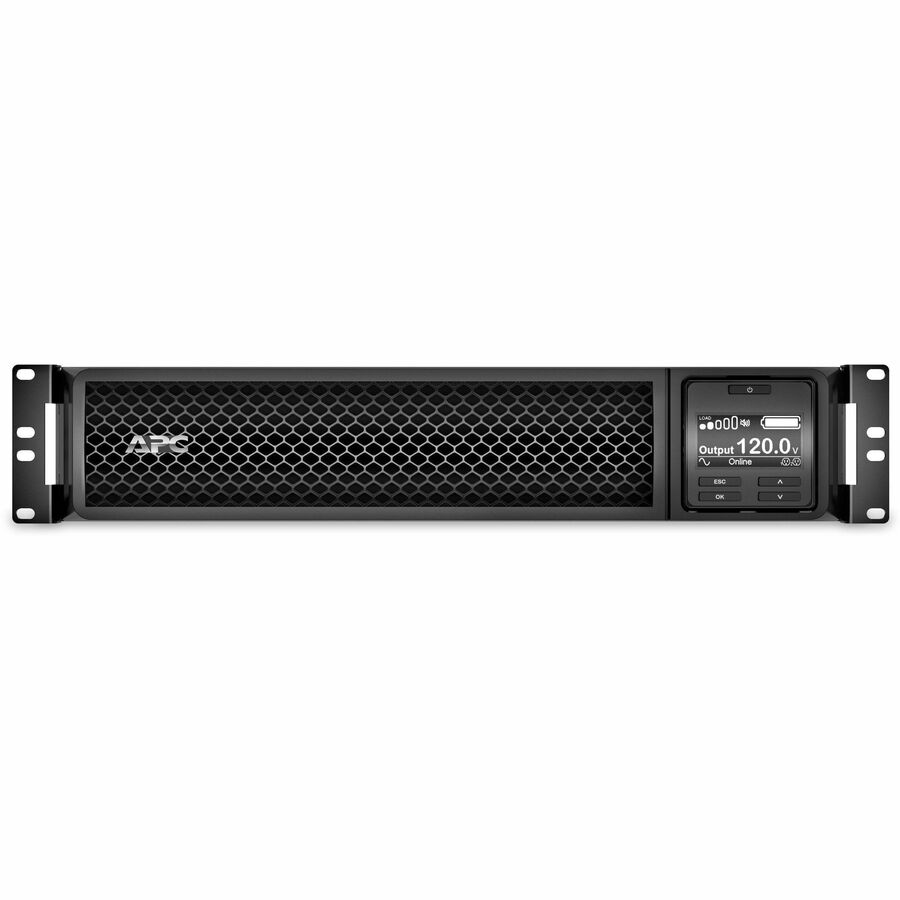 APC Smart-UPS On-Line, 2200VA, Rackmount 2U, 120V, 6x 5-20R+1x L5-20R NEMA outlets, SmartSlot, Extended runtime, W/ rail kit, W/ 10ft input cord