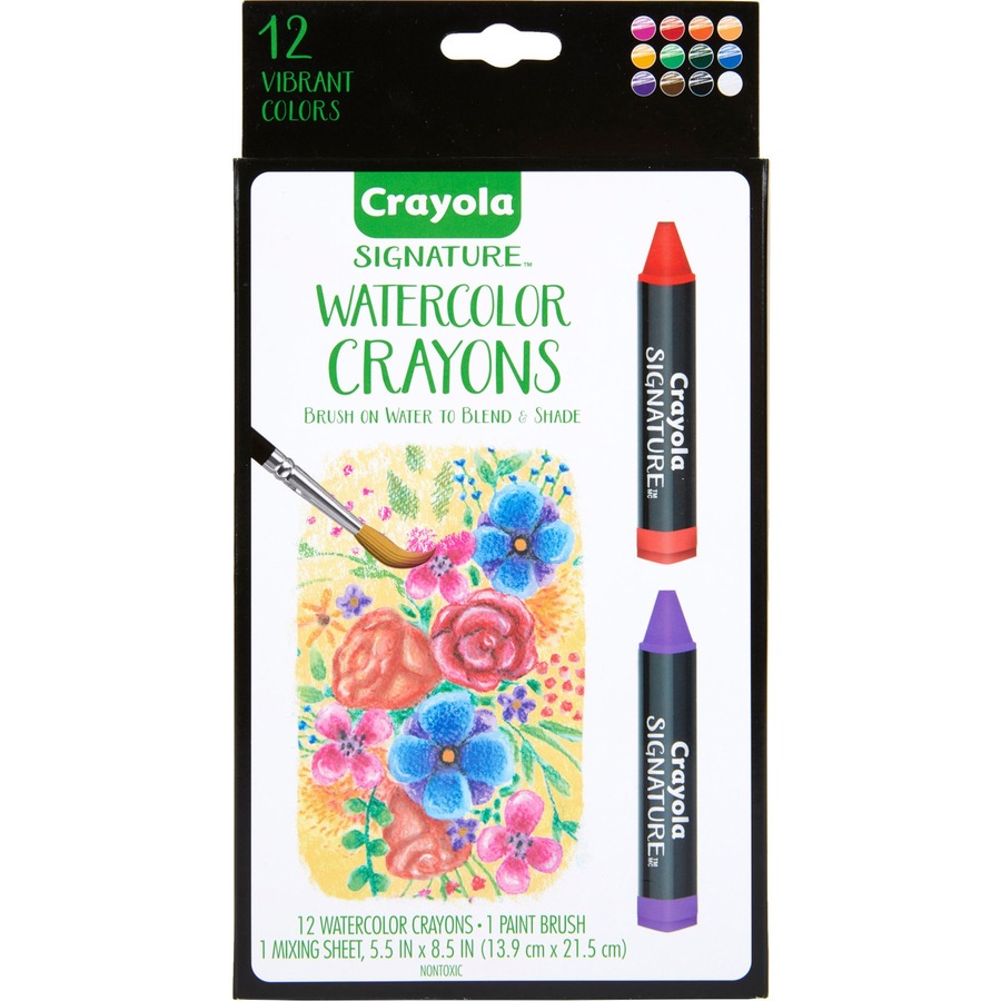 Crayola Set of Four Regular Size Crayons in Pouch - Red, Blue