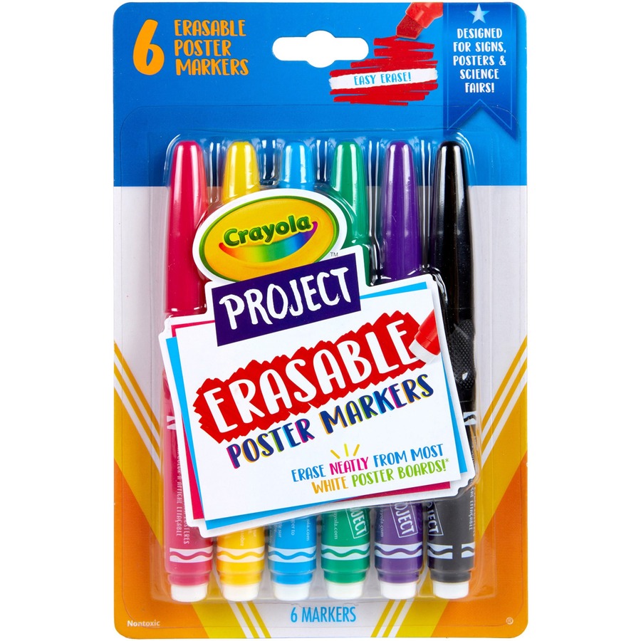 Crayola Set OF 3 Erasable Highlighter, Orange, Pink, Blue, Purple, Yellow,  Green
