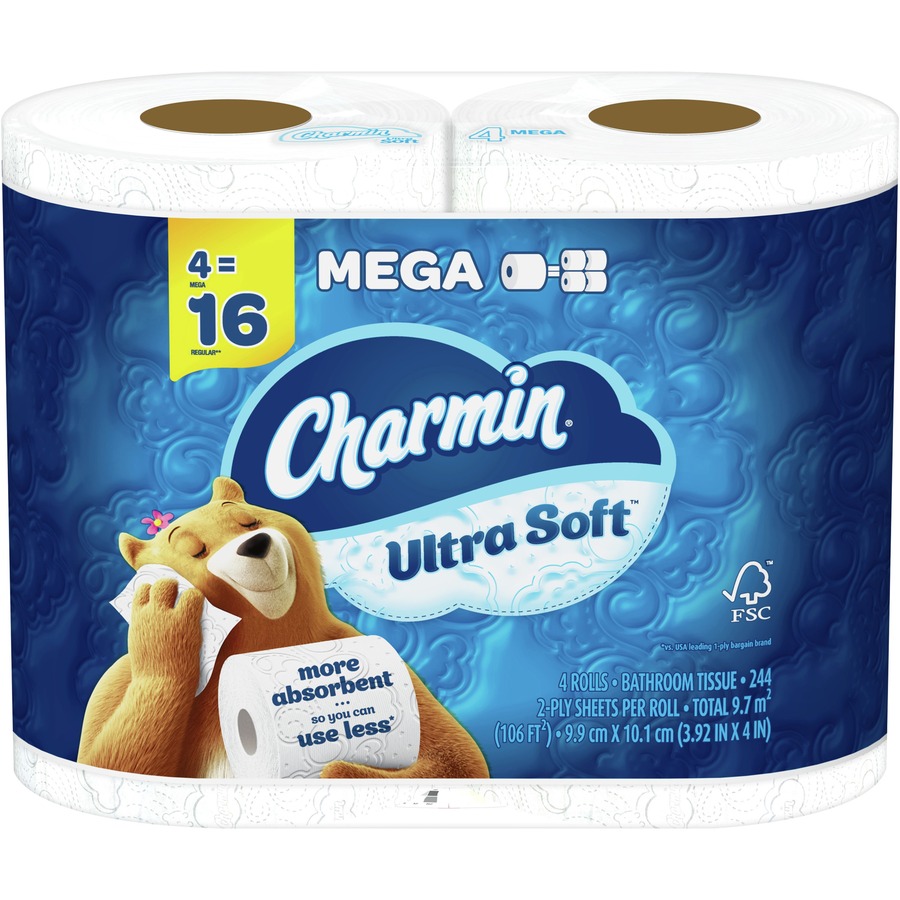 Charmin Ultra Soft Toilet Paper Mega Roll, 244 Sheets per Roll, 18 Count | Homeoffice