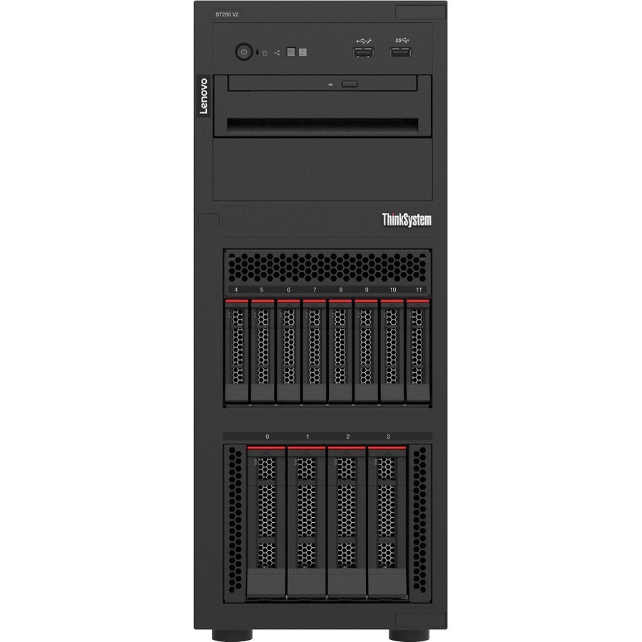 Lenovo ThinkSystem ST250 V2 7D8FA013NA Tower Server - 1 x Intel Xeon E-2378 2.60 GHz - 16 GB RAM - Serial ATA/600 Controller