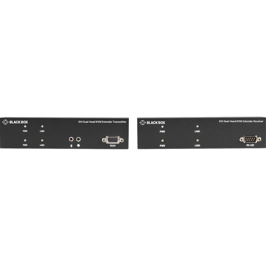 Black Box KVX Series KVM Extender Kit over CATx - DVI-D, USB 2.0, Serial, Audio, Local Video