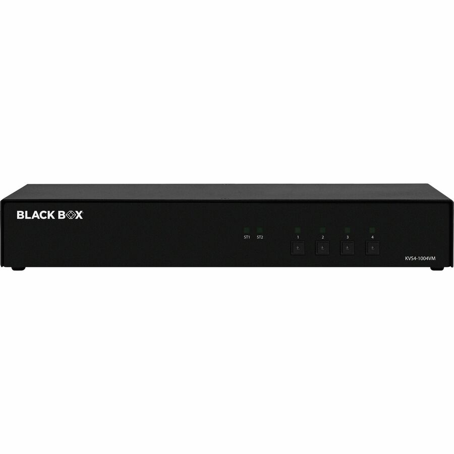 Black Box KVM Switch, NIAP 4.0 Certified - 4-Port, Single-Monitor, DisplayPort with MST, HDMI Out