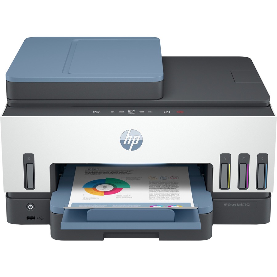 HP 7602 Wired & Wireless Smart Tank Inkjet Multifunction Printer - Color