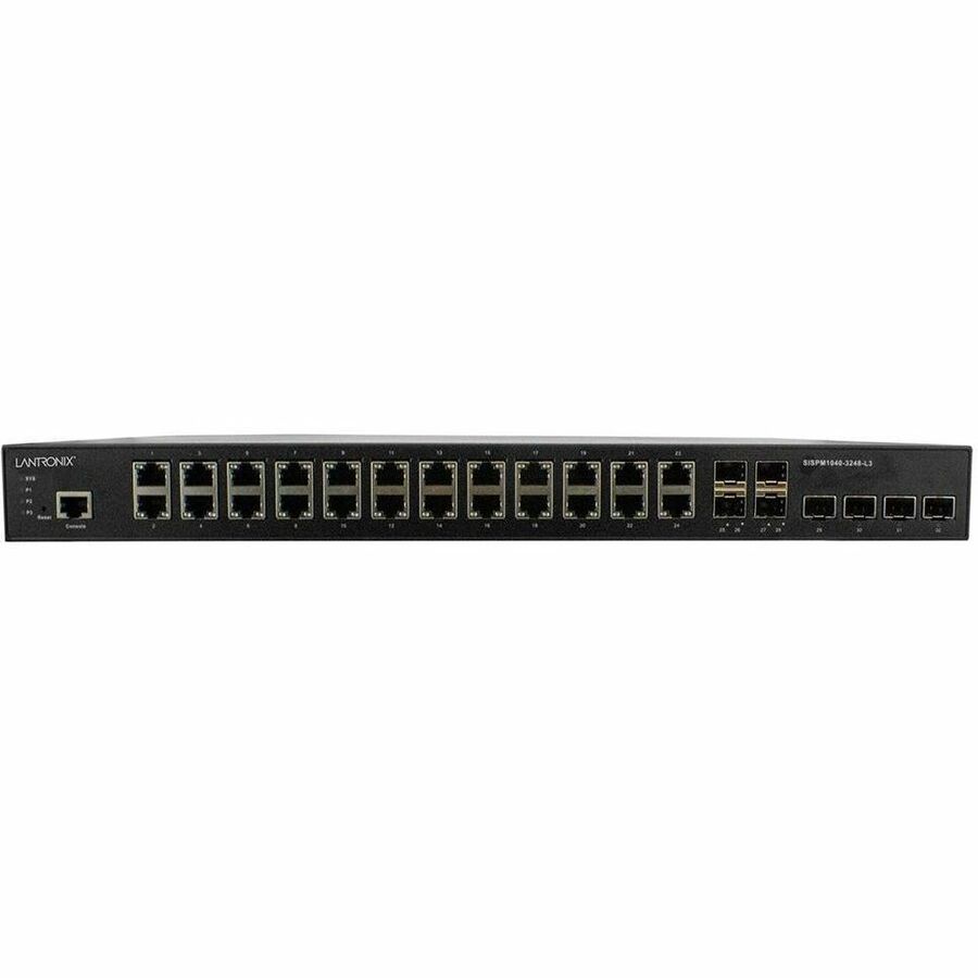 Lantronix SISPM1040-3000-L3 24-port Layer 3 managed hardened PoE+ switch