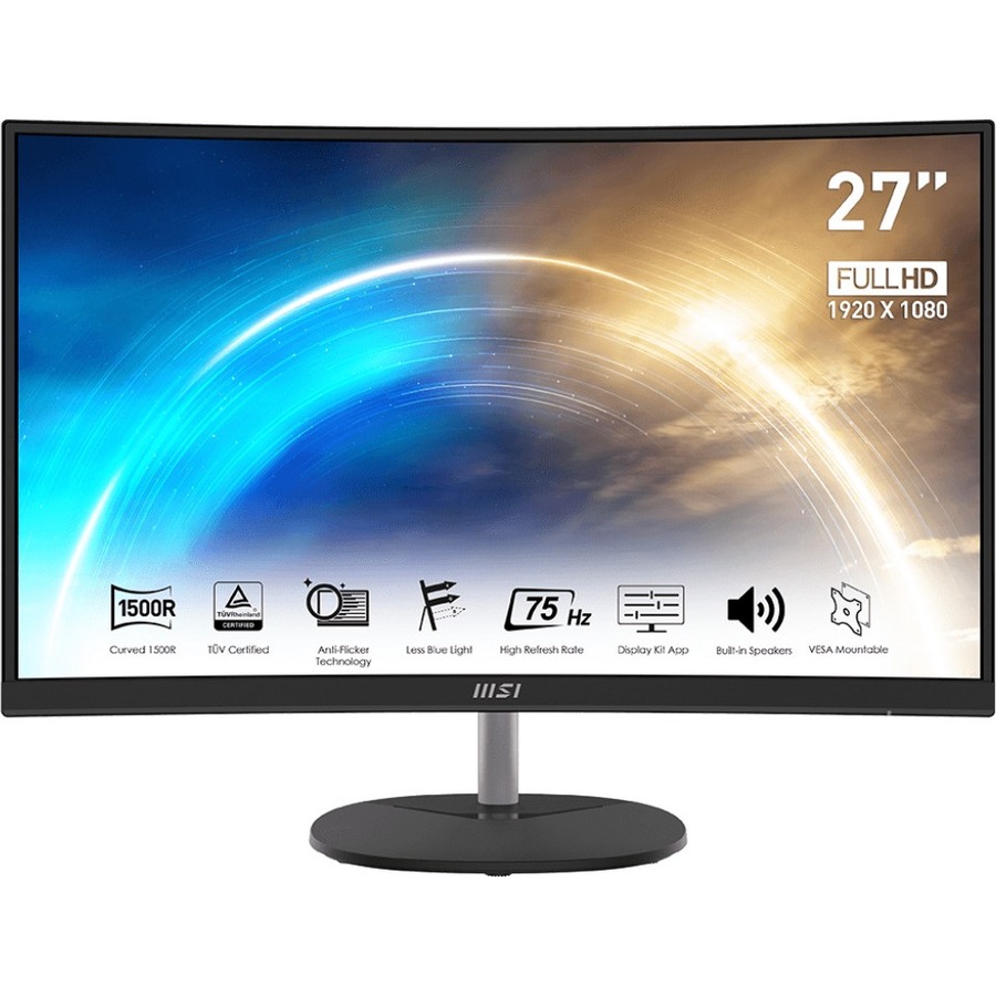 MSI Pro MP271CA 27" Class Full HD Curved Screen LCD Monitor - 16:9 - Black