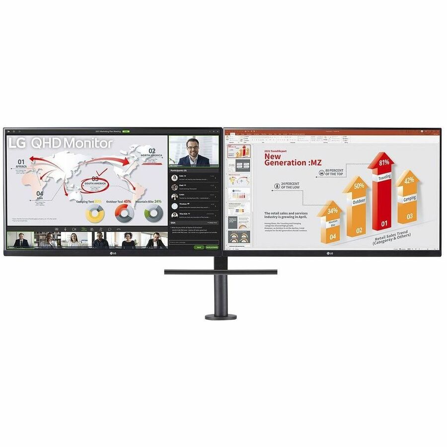 LG 27BP88QD-BS 27" Class WQHD LED Monitor - 16:9 - Textured Black