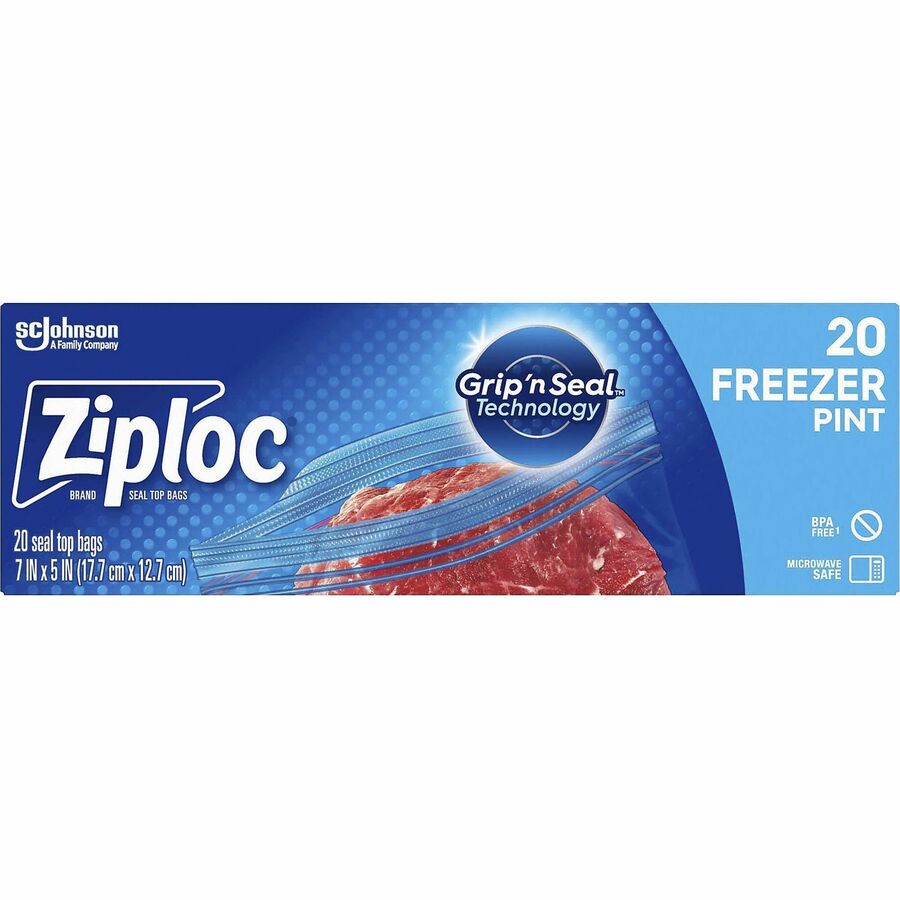 SJN314443CT - Ziploc® Grip n' Seal Freezer Bags, SJN 314443CT