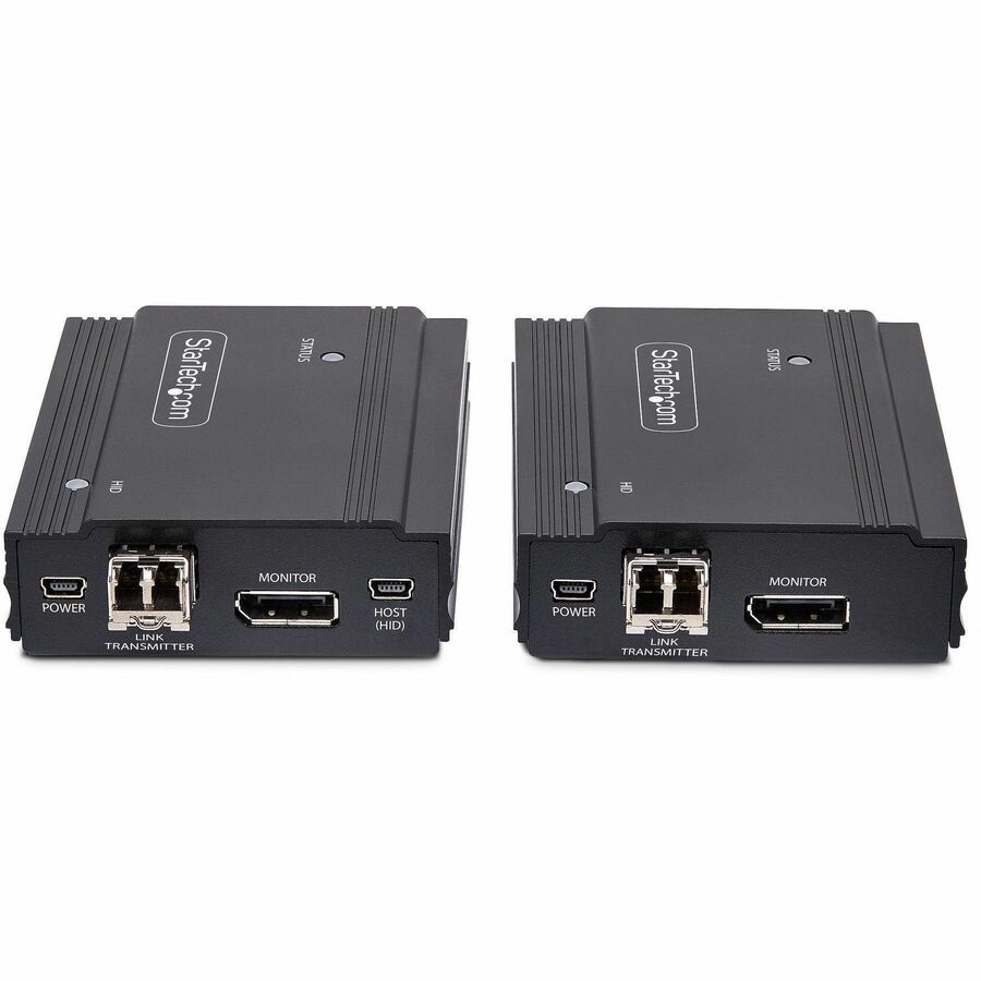 StarTech DisplayPort KVM Extender over Fiber Optic, 4K 60Hz Console Extender Kit Up to 984ft/300m, 2x 10G SFP+ Multi-mode Modules, TAA
