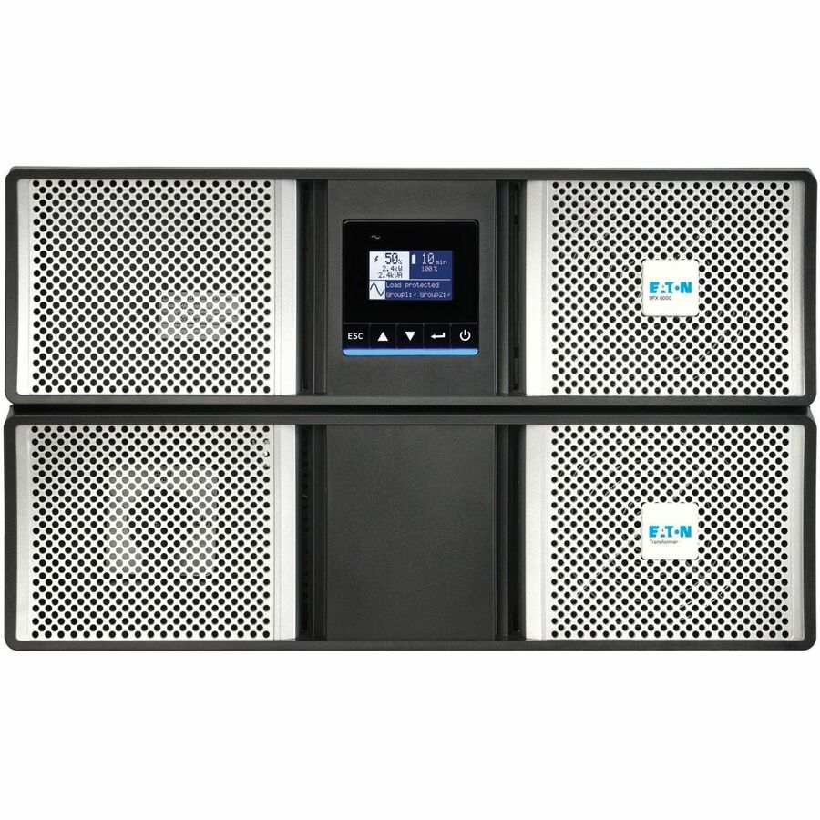 Eaton 9PX G2 5000VA 5000W 208/120V Online Double-Conversion UPS - Hardwired Input/Output, Cybersecure Network Card, Extended Run, 6U Rack/Tower