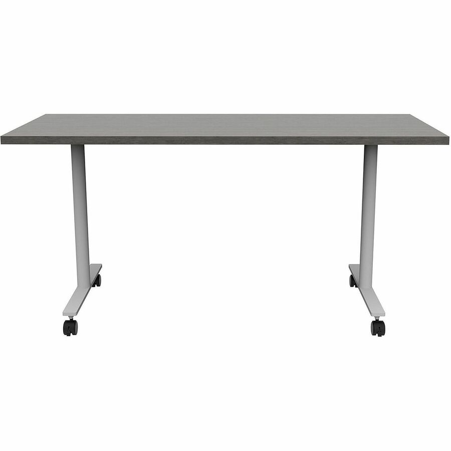 Picture of Multi-Purpose Table, 60 x 24 in, 1.10 in Top, T-Leg Powder-Coated Base, Casters, Asian Night Laminate, 1 EA