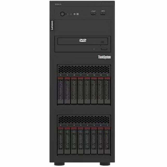 Lenovo ThinkSystem ST250 V3 7DCE100GNA Tower Server - 1 x Intel Xeon 6315P 2.80 GHz - 16 GB RAM - Serial ATA/600 Controller