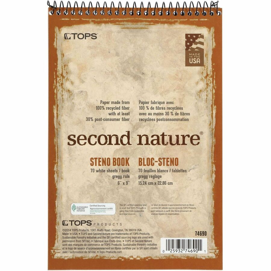 Cardinal Second Nature Spiral Steno Notebook