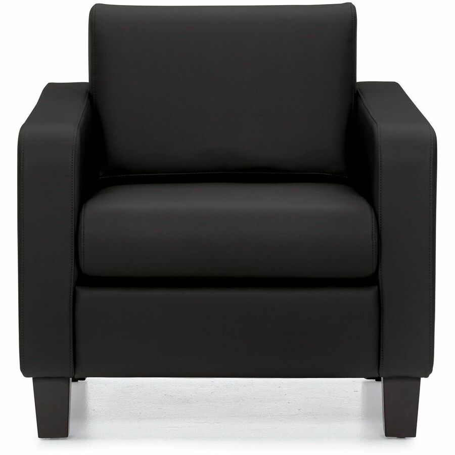 Offices To Go Suburb Sofa Series Club Chair LuxPlus Fabric Black