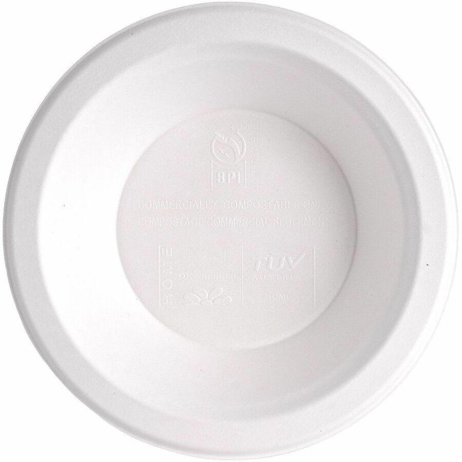 Picture of BPI Certified Compostable Paper Bowl, White, Sugarcane Paper, Microwave Safe, 1 BX/CT, 1 BX/CT
