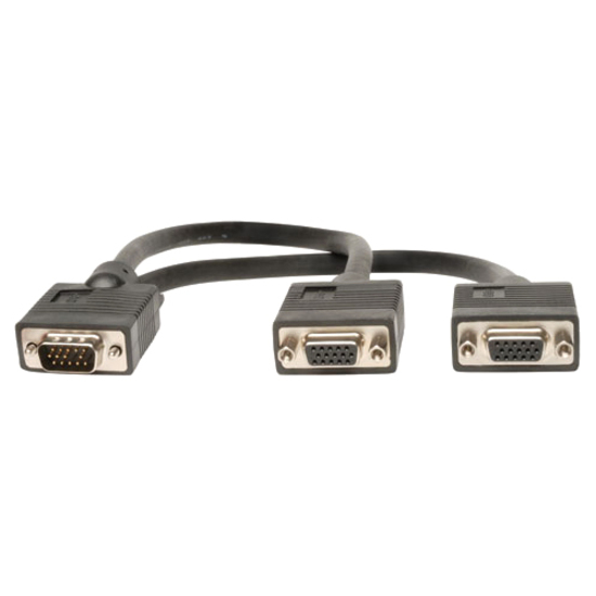 Tripp Lite by Eaton VGA Monitor Y Splitter Cable (HD15 M/2xF) 1 ft. (0.31 m)