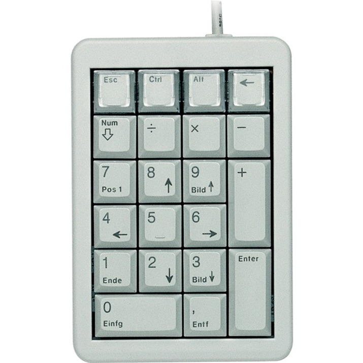 CHERRY G84-4700 Light Gray Wired Keypad - For Frequent Number Entry - All Keys Are Programmable