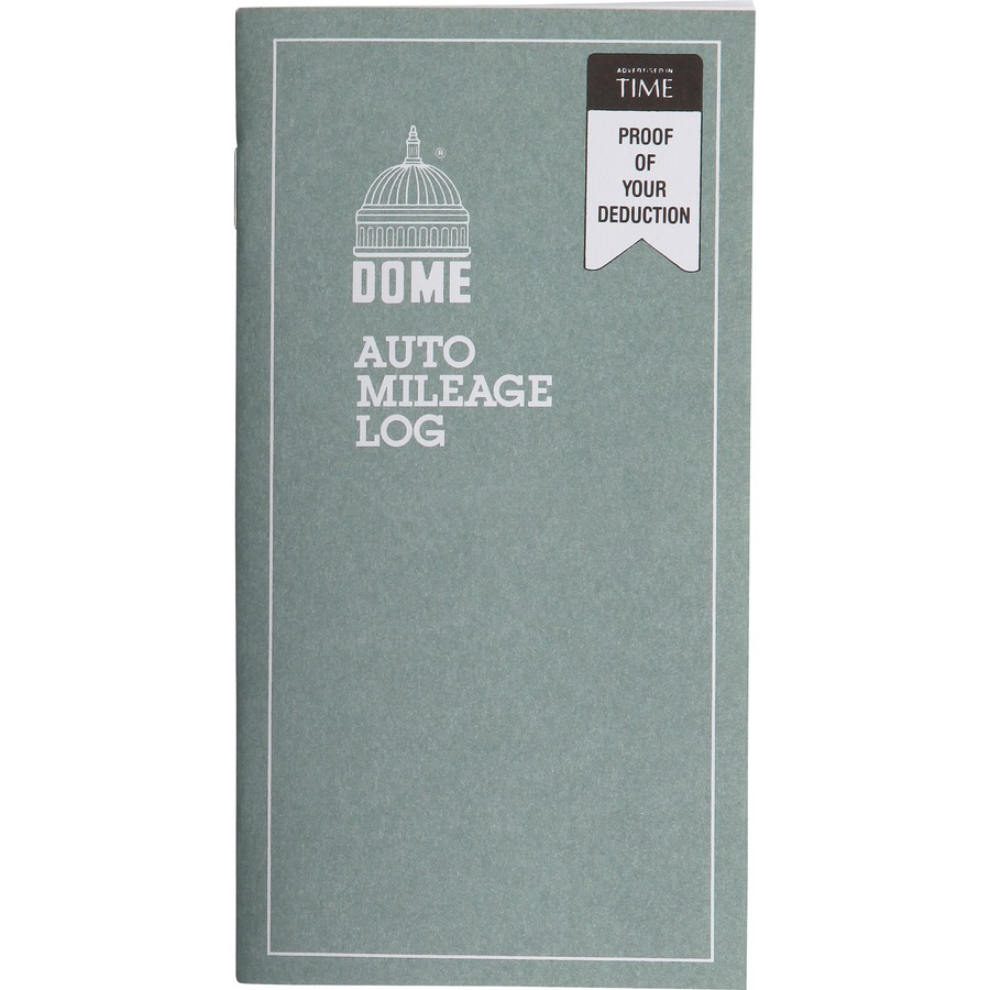 Dome Auto Mileage Log 32 Sheet S 3 25 X 6 25 Sheet Size Gray White Sheet S Gray Print Color Recycled 1 Each Office Outlet