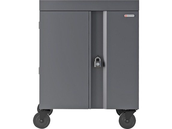 Image for Bretford CUBE Cart 36, AC Charging, Charcoal Paint - 2 Shelf - 4 Casters - Polypropylene, Steel - 30" Width x 26.5" Depth x 37.5 from HP2BFED