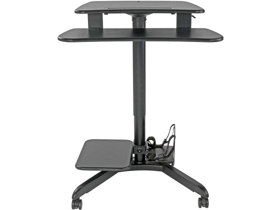 Image for Tripp Lite Mobile Workstation Standing Desk Rolling Cart Height-Adjustable - Assembly Required - Black, Silver - MDF, Steel from HP2BFED