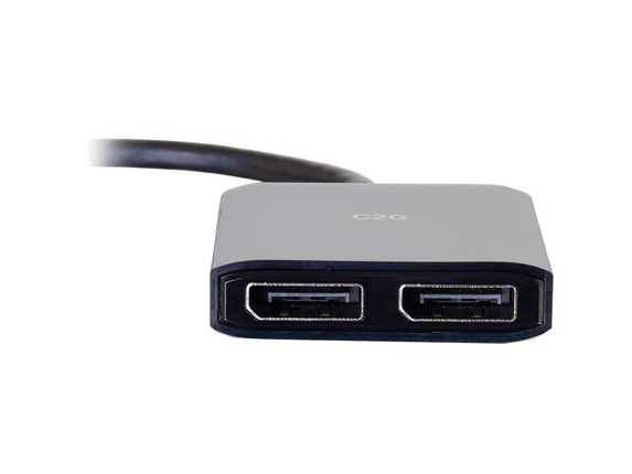 Image for C2G 4K DisplayPort Dual Monitor Splitter MST Hub - M/F - 3840 × 2160 - Dual DisplayPort Male Monitor Splitter - Multi-Stream Tra from HP2BFED