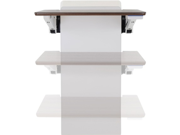 Image for Ergotron WorkFit Elevate (walnut hills) Sit-Stand Wall Desk - Walnut Hills Top - 40.50" Height x 28" Width x 21.50" Depth - Snow from HP2BFED