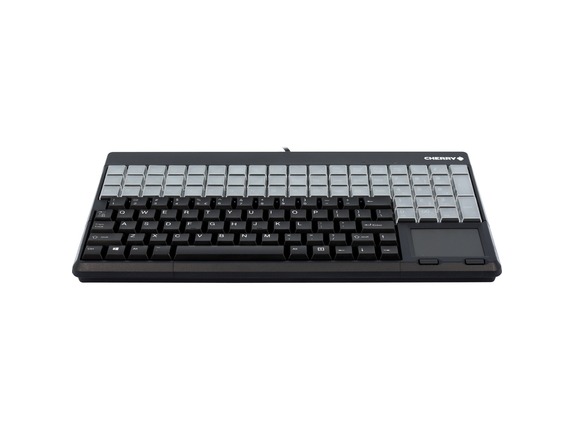 Image for CHERRY G86-61401 SPOS (Small Point of Sale) Keyboard - 123 Keys - 60 Relegendable Keys - Touchpad - USB - Black from HP2BFED
