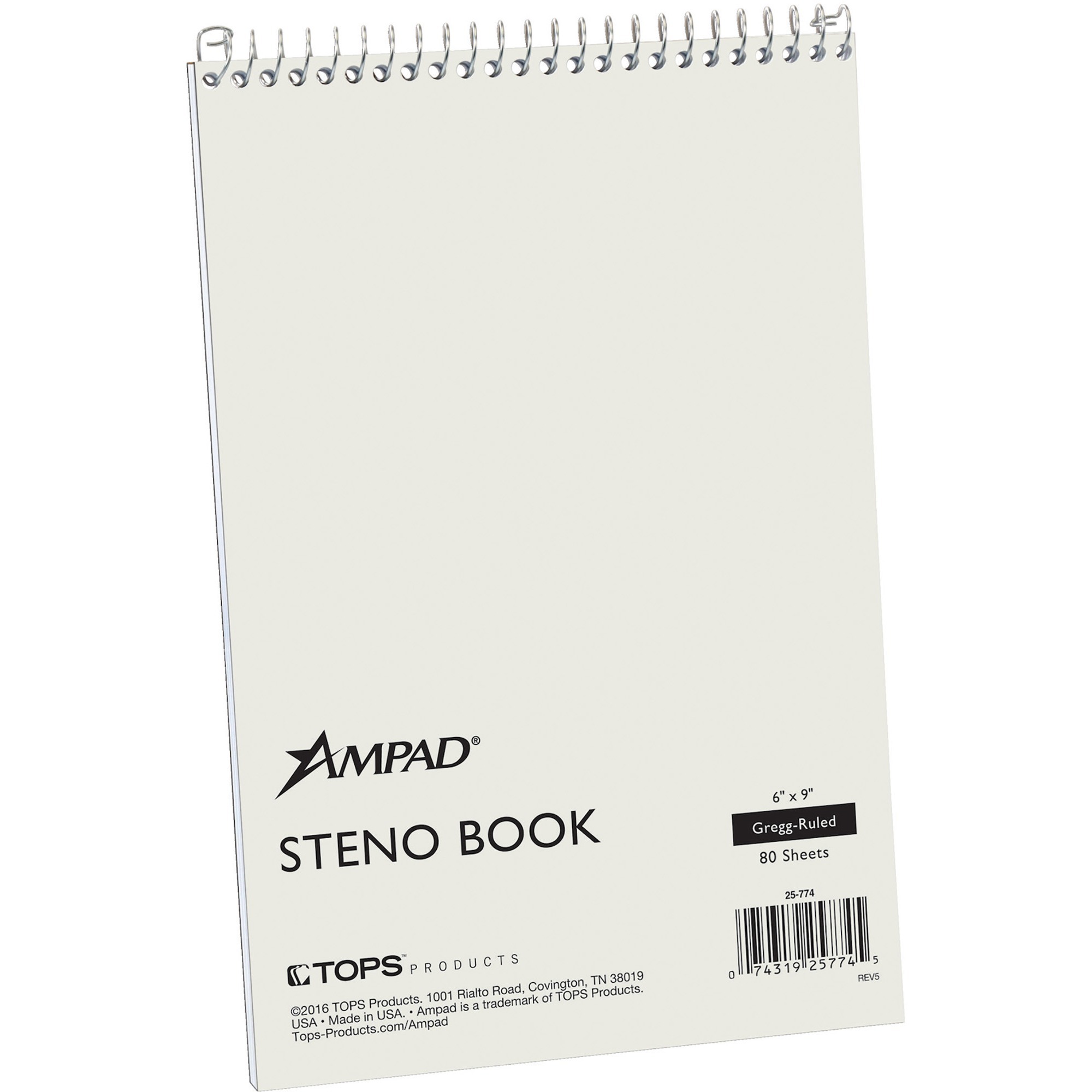 Ampad Greggruled White Steno Book GOS