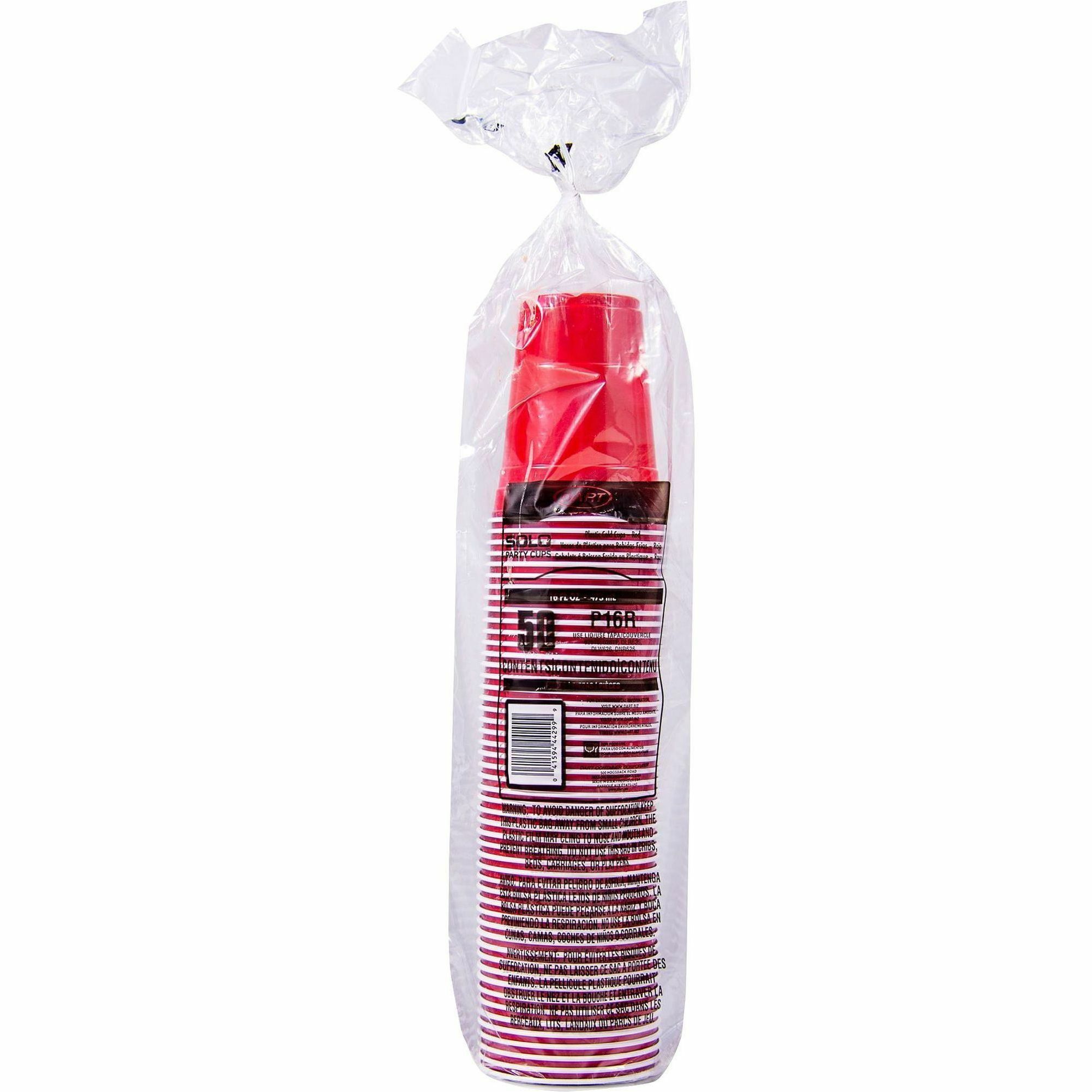 Solo 16 oz Plastic Cold Party Cups | JD Office Products