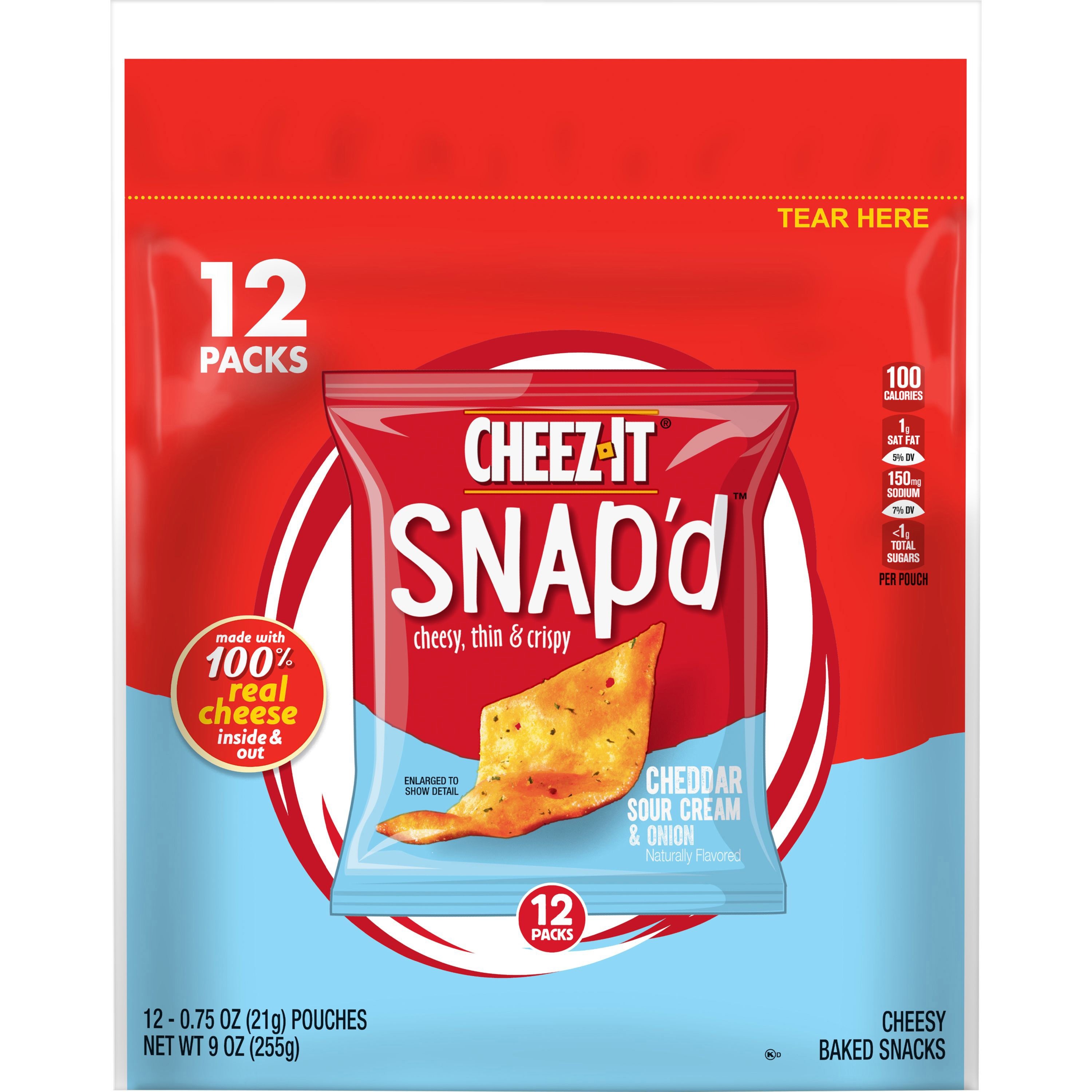 Cheez-It Snap'd Cheddar Sour Cream & Onion Crackers | Office City ...