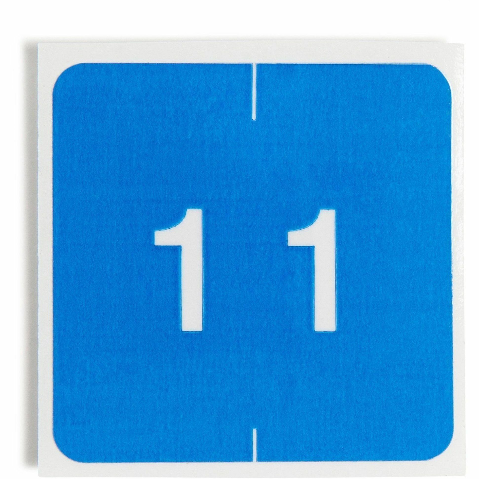 Smead DCC Color-Coded Numeric Labels - 1 - x 1 1/2" Width x 1 1/2" Length - Light Blue - Laminated - 250 / Roll