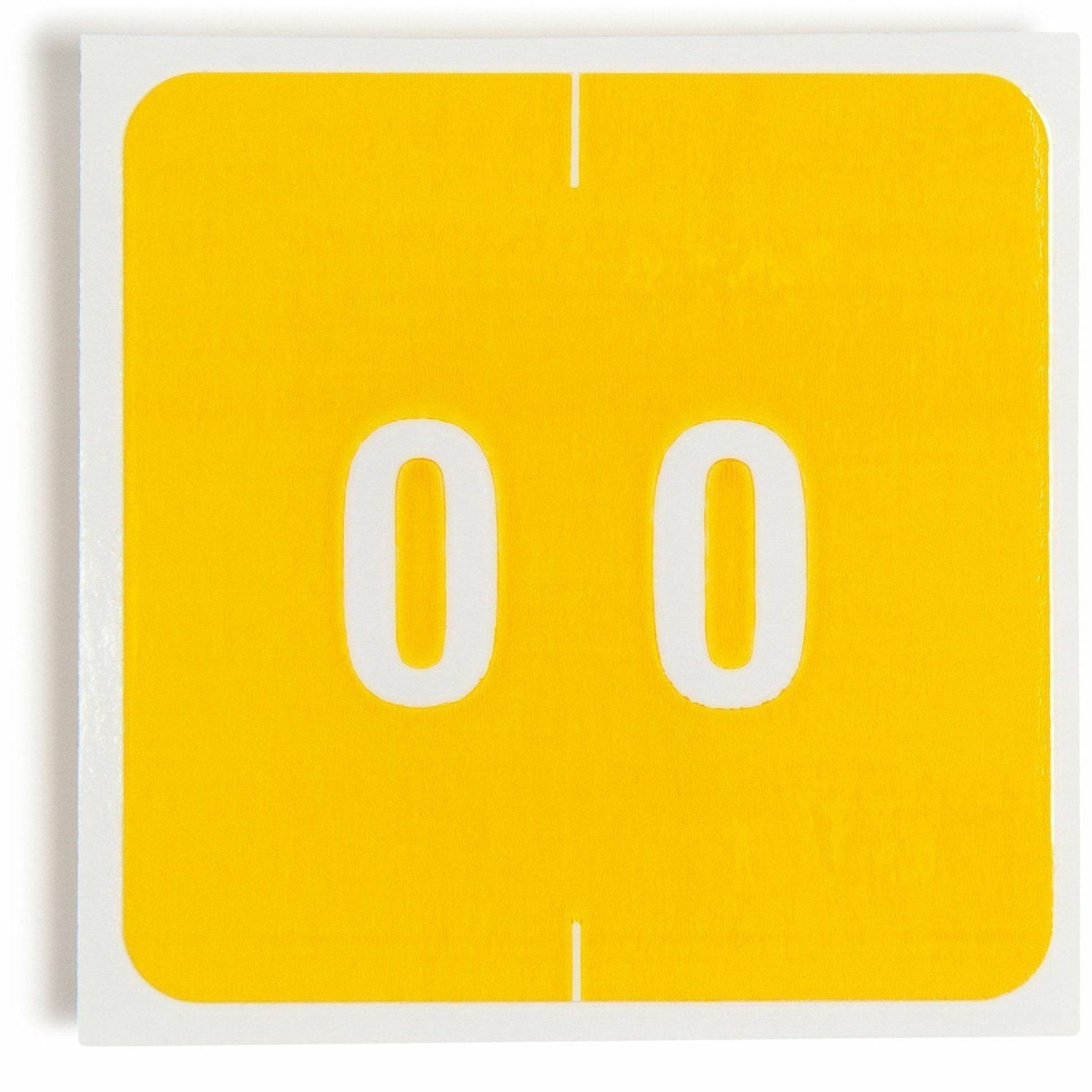 Smead DCC Color-Coded Numeric Labels - 0-9 - x 1 1/2" Width x 1 1/2" Length - Assorted - Laminated - 250 / Roll - 1 Box