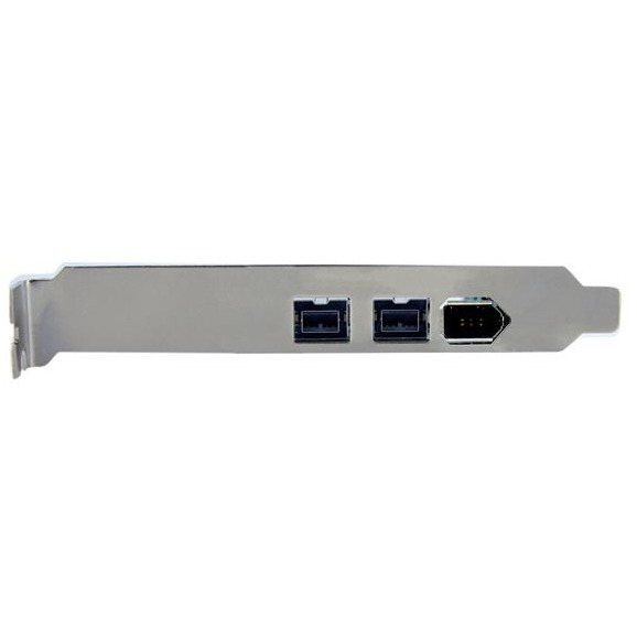 StarTech.com 3 Port 2b 1a 1394 PCI Express FireWire Card Adapter - PCI Express 1.1 x1 - 400 MB/s - Plug-in Card - 3 Firewire Port(s) - 1 Firewire 400 Port(s) - 2 Firewire 800 Port(s) - PC, Mac, Linux - TAA Compliant